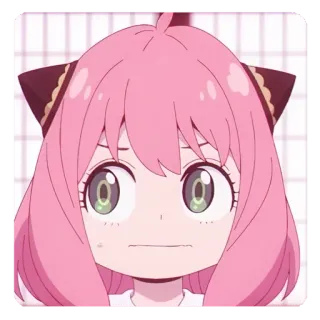 🍥 627cfaa9 Anya Anime, Kartun, Spy Family, Anya, Rambut merah muda, Lucu, Telepati, Chibi whatsapp sticker