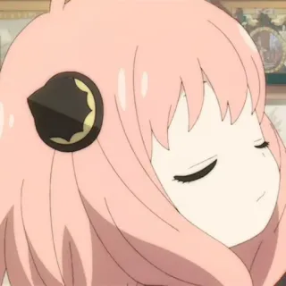 🍄 0a00a593 Anya Forger Spy × Family 动漫, 间谍过家家, 阿尼亚·福杰, 角色, 困, 可爱 telegram sticker