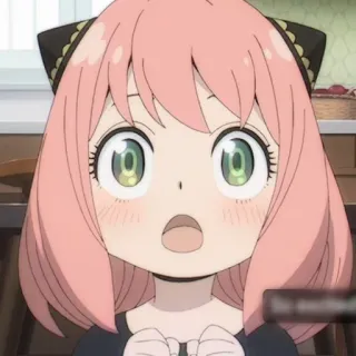 🍄 0c44973a Anya Forger Spy x Family 动漫, 卡通, 女孩, 粉色头发, 间谍过家家, 阿尼亚·福杰 telegram sticker