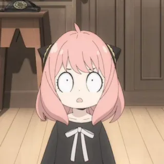 🍄 1ce43de2 Anya Forger Spy x Family 阿尼亚, 间谍过家家, 动漫, 震惊, 可爱, 角色 telegram sticker