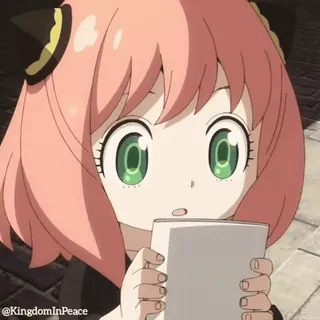 🎀 10857f28 Anya Spy x Family @KingdominPeace 아냐 포저, 애니메이션, 스파이 패밀리, 만화, 귀여운, 카와이 telegram sticker