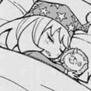 🥁 6b315b34 tidur, anime, imut, kartun, tempat tidur, bantal telegram sticker