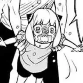 🥁 e954514f Anya Forger Spy x Family Anime, Spy x Family, Anya Forger, menangis, Meme, terkejut, kesal telegram sticker