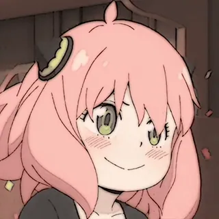 🥜 c663ce44 Anya Forger Spy × Family Anime, Desenho animado, Spy Family, Anya, Forger, fofo, cabelo rosa, menina whatsapp sticker