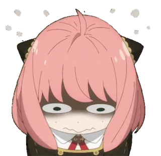 🥲 4d19678d Anya Forger Spy x Family Anime, Cartone animato, Spy x Family, Anya Forger, Espressione, Divertente, Carino telegram sticker