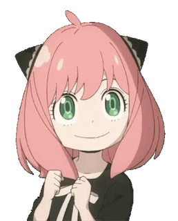 😱 552dca47 Anya Forger Spy × Family anime, ragazza, capelli rosa, Spy Family, Anya Forger, carina telegram sticker