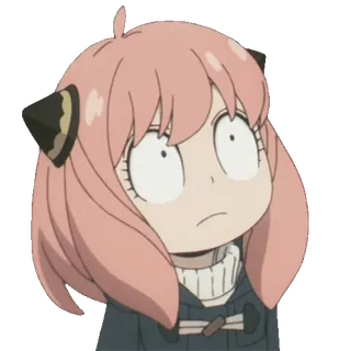 😳 697c66db Anya Forger Spy x Family Anime, Cartone animato, Spy x Family, Anya Forger, Sorpreso, Scioccato, Reazione telegram sticker