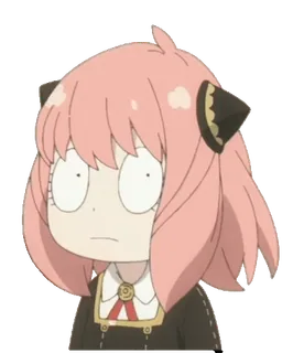 😒 7bf15596 Anya Forger Spy x Family Anime, Spy x Family, Anya Forger, scioccata, cartone animato, personaggio telegram sticker