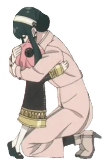 ❤️ a916b324 Anya Forger Spy × Family Anime, Yor Forger, Anya Forger, Spy x Family, Famiglia, Abbraccio telegram sticker