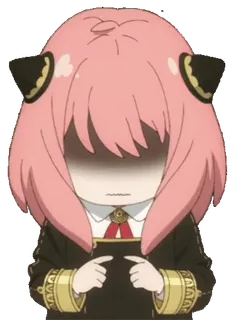 🥲 dfb9432a Anya Forger Spy x Family Anya Forger, Spy x Family, anime, cartone animato, carino, chibi telegram sticker