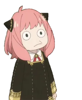 😒 e10af580 Anya Forger Spy x Family anime, cartone animato, Spy x Family, Anya Forger, divertente, sticker, capelli rosa, carino telegram sticker