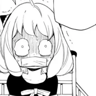 💞 6d00c1e7 Anya Forger Spy x Family 动漫, 漫画, 间谍过家家, 阿尼亚·福杰, 震惊, 害怕, 表情 telegram sticker