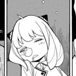 💞 71d43e76 Anya Forger Spy x Family 动漫, 漫画, 间谍过家家, 阿尼亚·福杰, 累, 困 telegram sticker