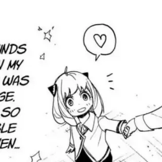 💞 edd7120c Anya Forger Spy x Family MINDS IN MY WAS AGE. SO BLE STEN... 动漫, 漫画, 间谍过家家, 阿尼亚·福杰, 可爱, 爱心, 友谊 telegram sticker