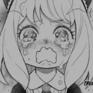 🎀 4967669f Anya Spy x Family Аниме, Манга, Плачущий, Фанатское творчество, Семья шпиона, Аня Форджер telegram sticker