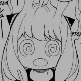 🎀 b1f67294 Anya Forger Spy x Family Аниме, Манга, Spy x Family, Аня Форджер, В замешательстве, Мультфильм, Наклейка telegram sticker