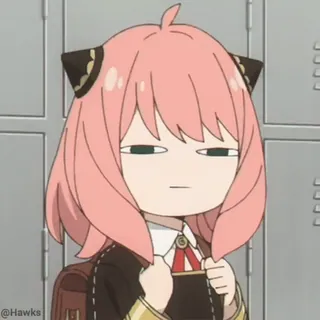 😐 0a25c6e8 Anya Forger Spy x Family Anime, Spy x Family, Anya Forger, Cartone animato, Divertente, Carino telegram sticker