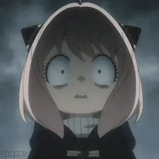😨 5fac8b8d Anya Forger Spy x Family Anime, Spy x Family, Anya Forger, scioccata, spaventata, emozione, carina telegram sticker