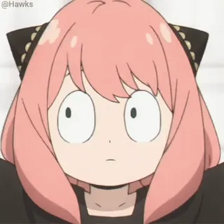 🙄 6a0cf182 Anya Forger Spy x Family Anime, Ragazza, Cartone animato, Divertente, Carino, Scioccata, Anya telegram sticker