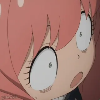 😧 7e0134ec Anya Forger Spy x Family Anya, Forger, Spy x Family, anime, cartone animato, spaventata, scioccata telegram sticker