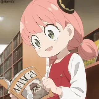 😳 9c23732c Anya Forger Spy x Family MANGA Anime, Manga, Libro, Lettura, Cartone animato, Spy x Family, Anya Forger telegram sticker