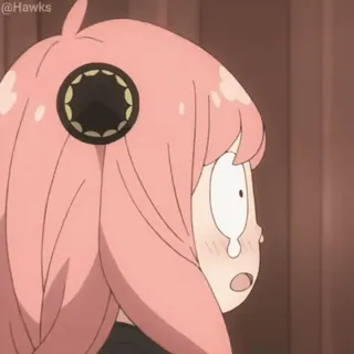 😢 af86b987 Anya Spy x Family Anime, Spy x Family, Anya Forger, Cartone animato, Kawaii, Carino, Scioccato telegram sticker