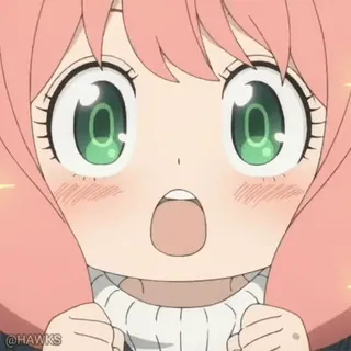 😳 cc5ac708 Anya Forger Spy x Family @HAWKS anime, spy x family, anya forger, carino, sorpreso telegram sticker