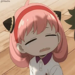 🥲 e0e5ac0c Anya Forger Spy × Family anime, Anya, Spy × Family, cartone animato, carino, assonnato telegram sticker