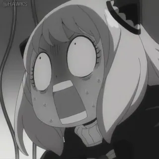 😰 eb4c5878 Anya Forger Spy x Family anime, Spy x Family, Anya Forger, scioccata, spaventata, divertente telegram sticker