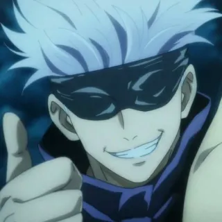 🥢 5c7c797c Satoru Gojo Jujutsu Kaisen อนิเมะ, ตัวละคร, โกโจ, ซาโตรุ, ยกนิ้ว, มหาเวทย์ผนึกมาร whatsapp sticker