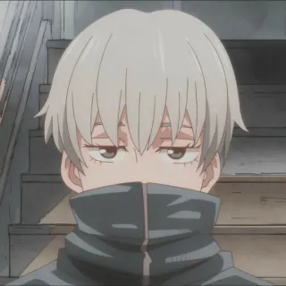 😶 73930708 อนิเมะ, มังงะ, ผมสีเทา, ตัวละคร, ภาพเหมือน whatsapp sticker