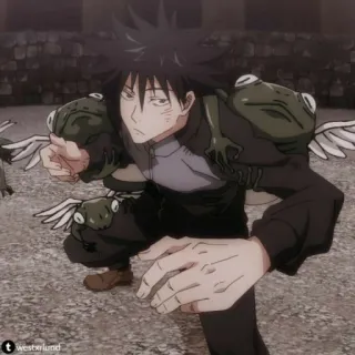 😑 9a231acf Megumi Fushiguro Jujutsu Kaisen อนิเมะ, พ่อมด, มังงะ, อัญเชิญ whatsapp sticker