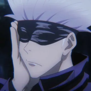 🥢 b4a50cb0 Satoru Gojo Jujutsu Kaisen อนิเมะ, โกะโจ, ซาโตรุ, มหาเวทย์ผนึกมาร, ผ้าปิดตา whatsapp sticker