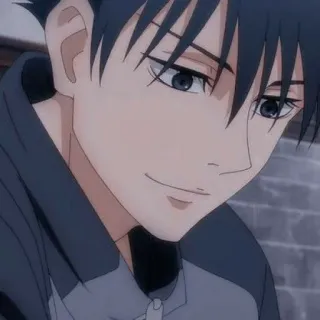 😑 c349b120 อนิเมะ, ผู้ชาย, ยิ้ม, การ์ตูน, ตัวละคร whatsapp sticker