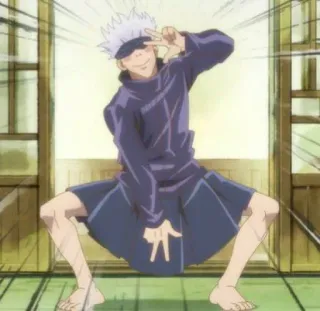 🥢 eb66fdac Satoru Gojo Jujutsu Kaisen อนิเมะ, โกโจ, ท่าโพส, พ่อมด, มังงะ whatsapp sticker