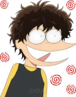 😆 5daaa687 @Y2LA9 Hoạt hình, Anime, Hài hước, Vui nhộn, Mắt, Miệng telegram sticker