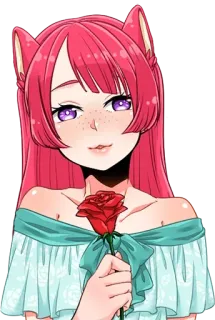 @anime_stickerr Неко-Тян telegram stickers