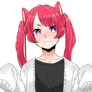 🥺 ecbd5f04 Anime, Hoạt hình, Nhân vật, Dễ thương, Cô gái, Tóc hồng telegram sticker