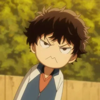 ⚽️ 0e960aa5 アニメ, 怒り, 少年, 漫画, ちび, 不機嫌 telegram sticker