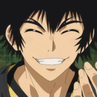 ⚽️ 1133d972 アニメ, 笑顔, キャラクター, 幸せ, 漫画 telegram sticker