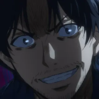 ⚽️ 14b3a333 アニメ, 男, 顔, 悪, 悪役 telegram sticker