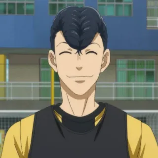 ⚽️ 22bd3f6b アニメ, キャラクター, 笑顔, ポートレート telegram sticker