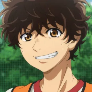 ⚽️ 70d86f24 アニメ, ポートレート, 笑顔, 男性, 少年, ティーンエイジャー telegram sticker