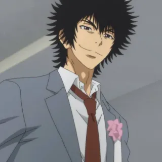 ⚽️ e9b31900 アニメ, 男性, スーツ, 花, キャラクター telegram sticker