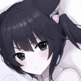 😠 213e06d0 Anime, Fille, Oreilles de chat, Kawaii, Manga, Mignon whatsapp sticker