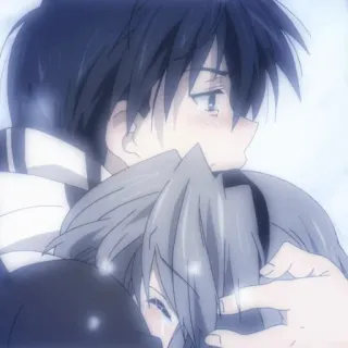 🦋 33a96b27 Anime, Câlin, Pleurs, Triste, Réconfort, Émotionnel whatsapp sticker