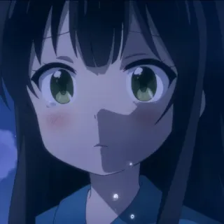 🦋 444fd332 animé, fille, mignon, triste, pleure whatsapp sticker