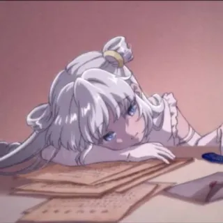 💘 48fb6309 Anime, Fille, Écriture, Papiers, Kawaii whatsapp sticker