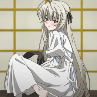 🙇‍♀️ 8ce6c55e animé, fille, assise, cheveux longs, kawaii whatsapp sticker