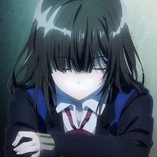 😪 8f8289e6 Anime, Fille, Triste, Uniforme scolaire, Manga, Personnage whatsapp sticker